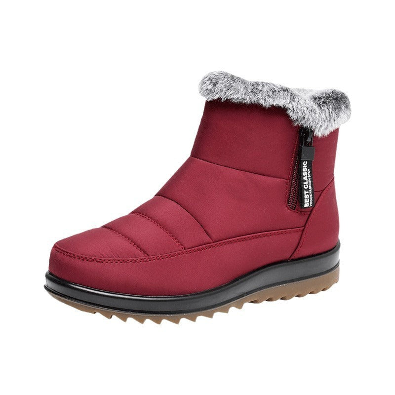 Bottines d’Hiver Chaudes avec Fermeture Éclair – Femme