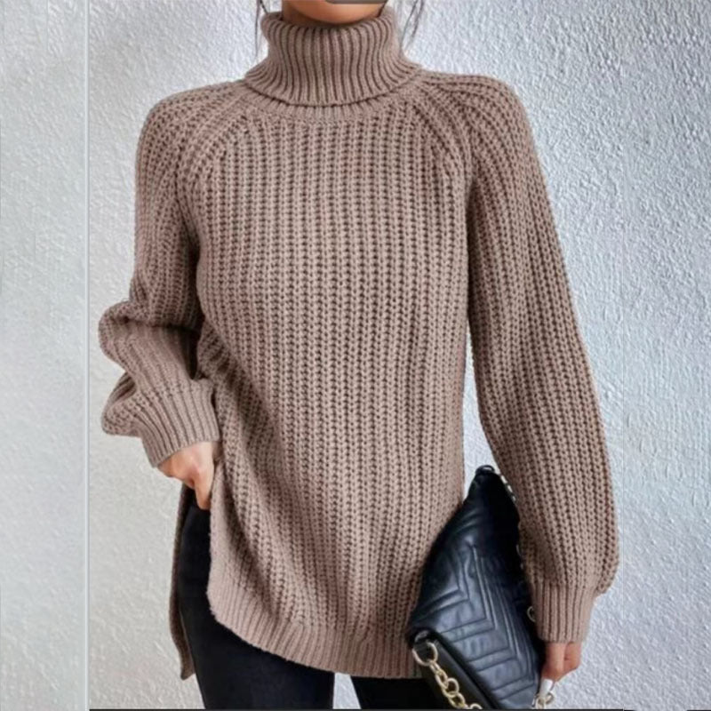 Pull en Laine Épais à Col Montant – Tendance