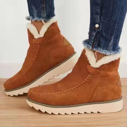 Bottes de neige à enfiler pour femmes, chaussures chaudes décontractées, bottes de rinçage confortables, chaussures pour femmes, mode, hiver, 2023