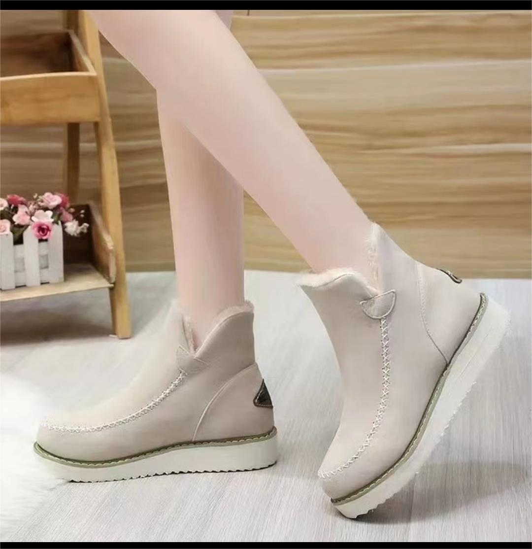 Bottes de neige à enfiler pour femmes, chaussures chaudes décontractées, bottes de rinçage confortables, chaussures pour femmes, mode, hiver, 2023