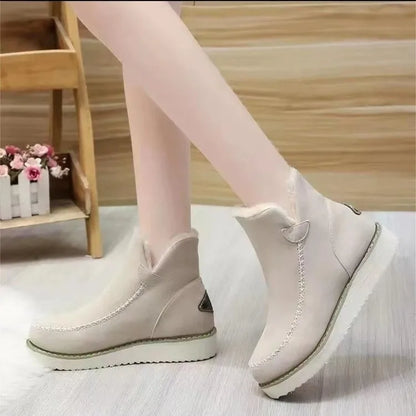 Bottes de neige à enfiler pour femmes, chaussures chaudes décontractées, bottes de rinçage confortables, chaussures pour femmes, mode, hiver, 2023