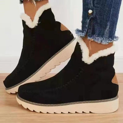 Bottes de neige à enfiler pour femmes, chaussures chaudes décontractées, bottes de rinçage confortables, chaussures pour femmes, mode, hiver, 2023