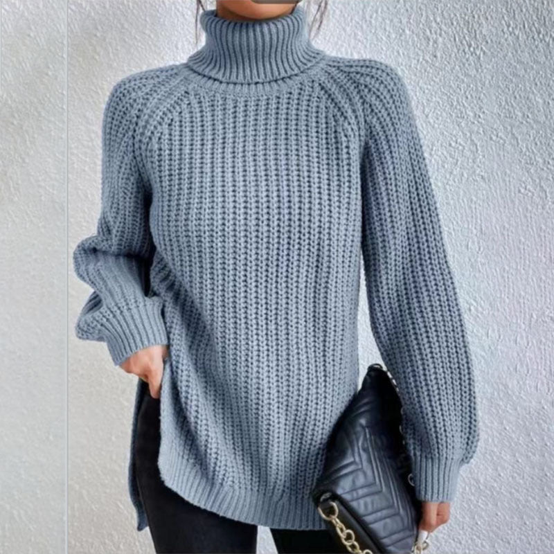 Pull en Laine Épais à Col Montant – Tendance