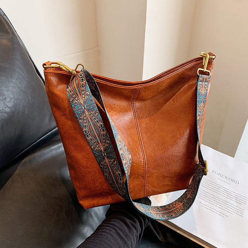 Sac Bandoulière Retro à Grande Capacité – Femme